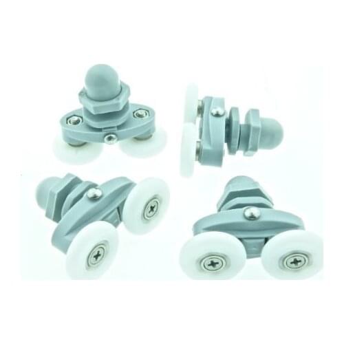 4 x Twin Shower Door Rollers/Runners 20mm Wheels Diameter