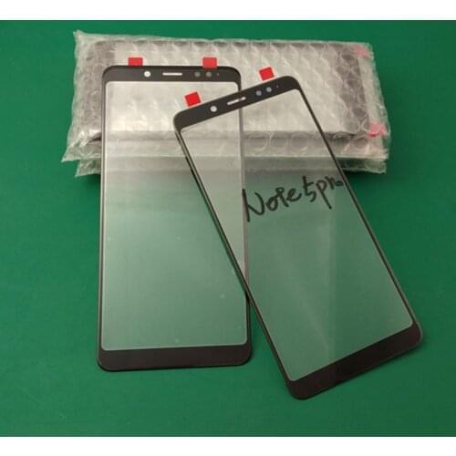 5pcs Glass + OCA Glue Film For xiaomi Redmi Note 5 6 7 Note 5 Pro LCD Front Touch Screen Outer Lens Replacement