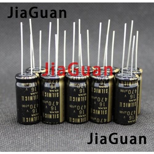 6PCS NEW THAILAND ELNA SILMIC II RFS 16V470UF 12.5x25mm Electrolytic capacitor SILMICII 470UF 16V hot sale 470uf/16v