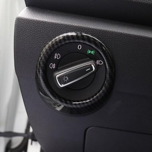 Car Accessories for VW Volkswagen T-Roc 2017 2018 2019 2020 ABS Interior Head Light Lamp Switch Adjust Cover Trim 1pc