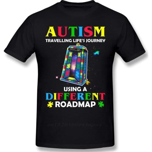 Autism T Shirt Autism Shirt Traveling Life S Journey Using A Different Roadmap T-Shirt Short Sleeve Fashion Tee Shirt Tshirt