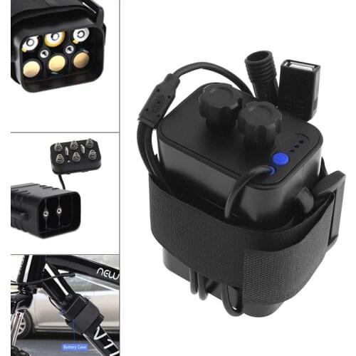 GTF 8.4V 2A 6* 18650 Cycling Safety Waterproof Battery Pack Case House Cover For Bicycle Tail Light Headlight Bike Lamp