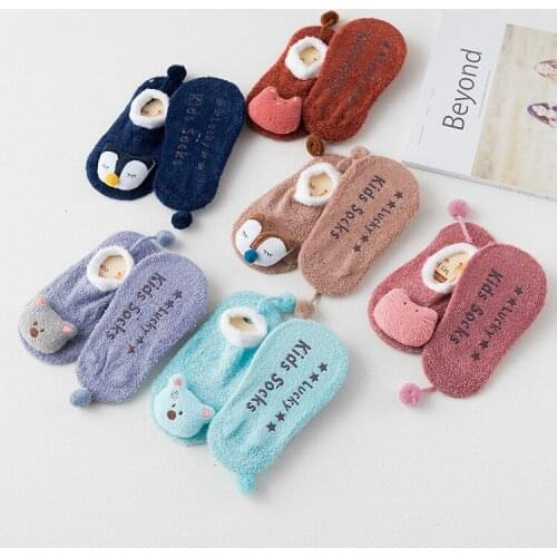 Cotton Baby Socks For Baby Girl Baby Boy Toddler Newborn Infant Anti Slip Floor Socks With Rubber Soles Anti Slip Soft Sole Sock