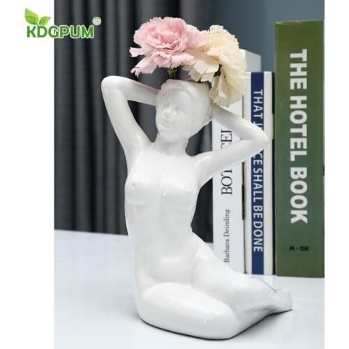 Modern Handmade Ceramic Vase Art Dried Flower Flower Arrangement Can Be Hydroponic Nordic Creative Home Decoration Ornaments