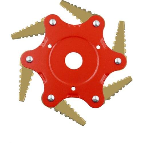 Trimmer Blade 6 Teeth Brush Cutter Blade Gold & Black Lawn Mowing Head Garden Power Tool Accessories for Lawn Mower Parts