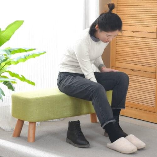 Small Fresh Shoes Bench fashion Modern fabric Sofa Stool Shoes Bench Sofa bedroom bench Ottoman Pouf