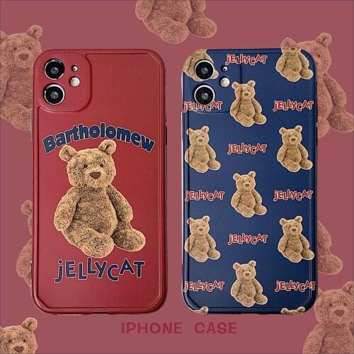 Fashion Bear Doll Case for iPhone 12 Pro Max Back Phone Cover for 12 Mini 11 Pro Max X XS XR 8 7 Plus SE 2020 Capa