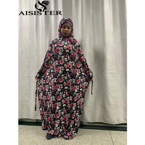 Muslim Loose Jilbab Kaftan Hijab Prayer Abaya With Belt Saudi Arabia Robe Longue Femme Jibab Turban Islamic Africa 1pcs For Wome