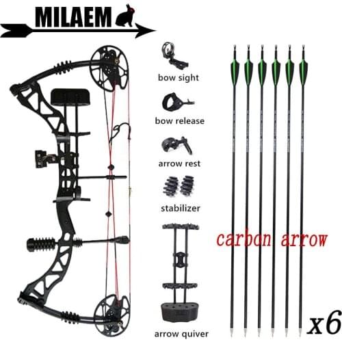 KAIMEI QIN Archery 30-70lbs Compound Bow And Arrow Set Carbow Arrow IBO329FPS 85%Labor Saving Ratio Shooting Hunting Accessories