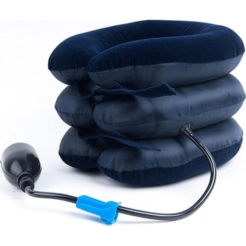 Inflatable Air Cervical Neck Traction Device Tractor Support Massage Pillow Pain Stress Relief Neck Stretcher Support Cushion
