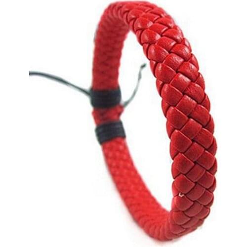 New Fashion Simple Adjustable Unisex Friendship Love Wristband Gift Handmade Braided Leather Bracelet