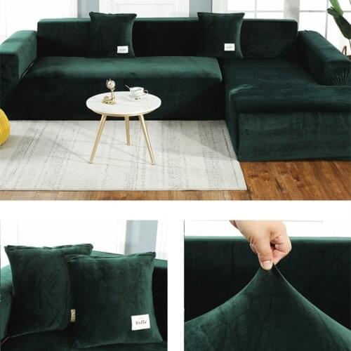 Solid color Thick velvet Universal Elastic sofa cover for living room sofa towel Slip-resistant sofa cover strech sofa Slipcover