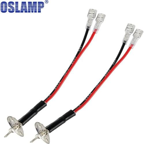 Oslamp For H1 Socket 1 Pin Convert to 2 Pins Adapter Wire LED Replacement Bulb Single Diode Converter Wiring