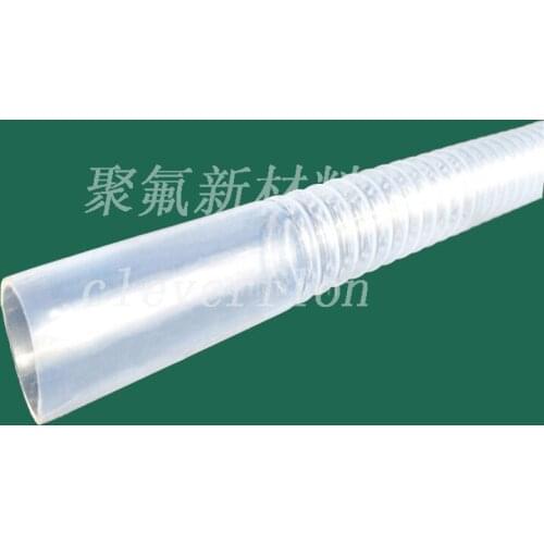 2 inch transparent FEP corrugated hose F46 flexible pipe high temperature resistant acid-base resistant FEP Flexible pipeline