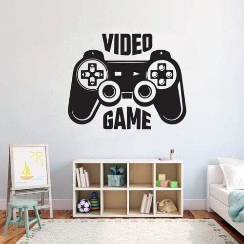 PS4 Game Gamer Controller wall sticker X-box Game Studio decor mural Kids room Bedroom removeable Vinyl Wall Art DIY Decal G444