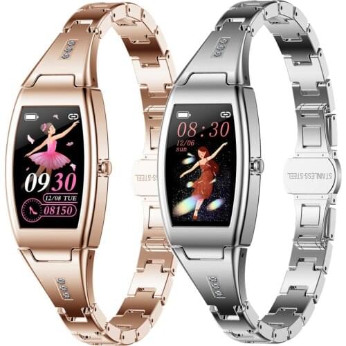 Luxury Ladies Smart Bracelet Full Touch Blood Pressure Heart Rate Monitor Women Wristwatches for Android iOS