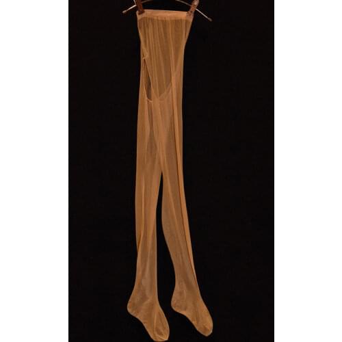 Sexy Women 0D See Through Open Crotch Stockings Crotchless Sexy Tight Stockings Sheer Shiny Glossy Pantyhose Tights Plus Size F1