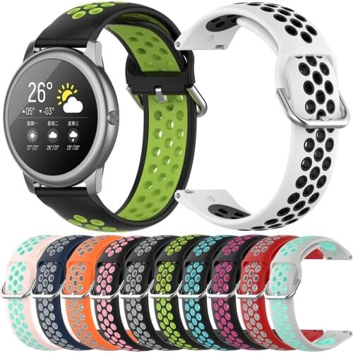 22mm Silicone Strap For Xiaomi Huami Amazfit GTR 2 2e GTR 47mm Pace Stratos 2 3 Sports Wrist Band For haylou solar LS05 Mi Color