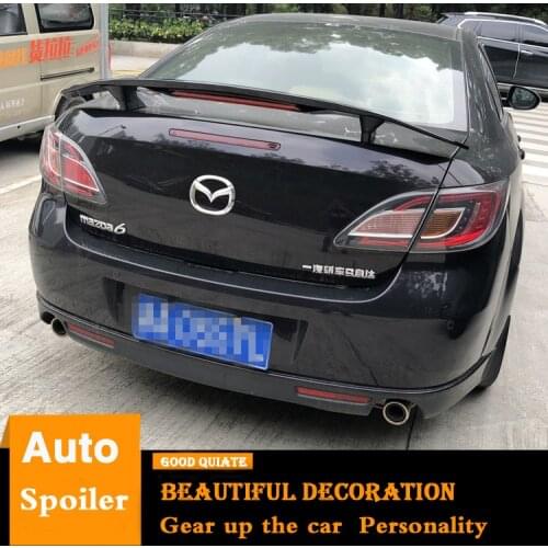 For Mazda 6 Spoiler Sport ABS Material Car Rear Wing Primer Color Trunk Rear Spoiler Fit For Mazda 6 2003/2006/2011/2012/2013