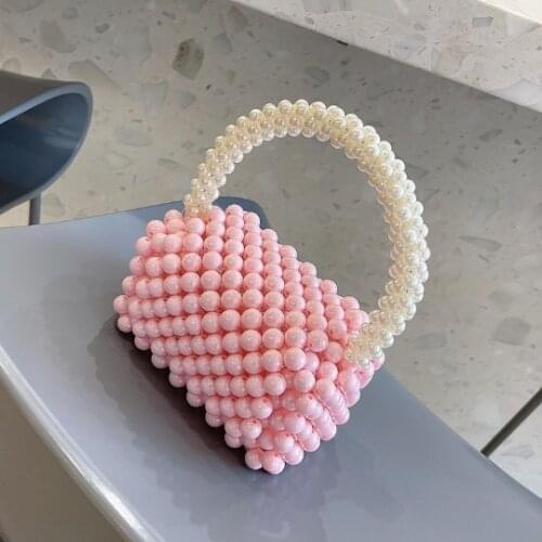 Dinner Bag Banquet leisure wrist bag cosmetic bag lovely children Pink Handbag Mini fashion trend womens bag beaded bag