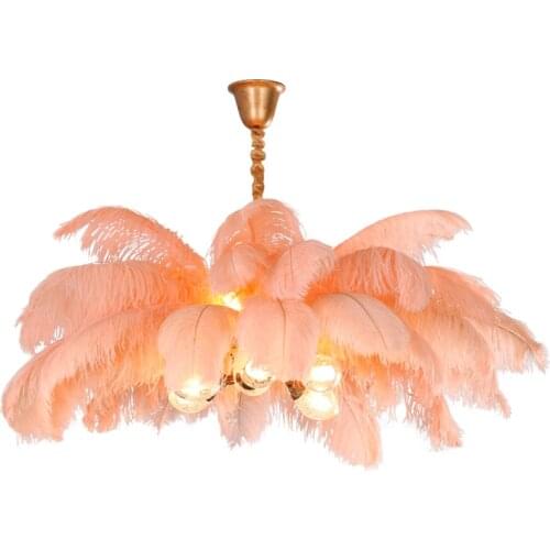 LED Art Deco Colorized Feather Black White Chandelier Lighting Suspension Luminaire Lampen Hanging Lamps Lustre For Foyer