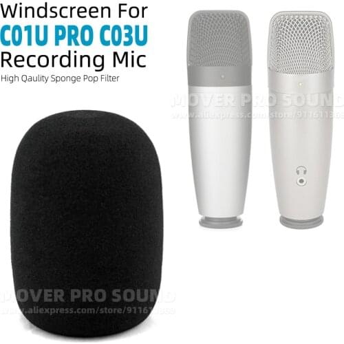 For SAMSON C01U C03U Pro C 01 03 C01 C03 U Windproof Cover Sponge Anti Pop Filter Mic Windscreen Dustproof Microphone Windshield