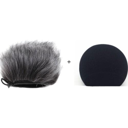 Durable Foam Mic Wind Cover Furry Windscreen Muff for ZOOM H5 H6 Recorder Microphone