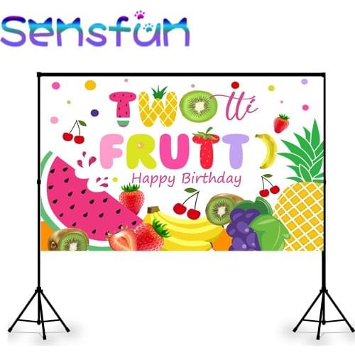 Twotti Frutti Backdrop Tropical Fruit Birthday Party Photo Background Watermelon Pineapple Baby Shower Photo Studio Vinyl