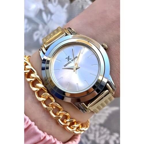 YENİ ÜRÜN 2021 Kadın Sarı Kol Saati ve Bileklik