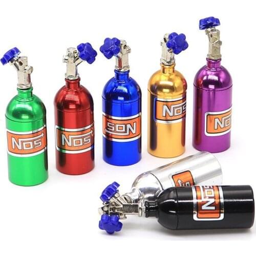 1/10 simulation climbing car universal decorative parts NOS metal simulation nitrogen bottle with fixed chain TRX4 SCX10 ii