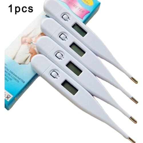 Digital Thermometer Digital electronic thermometer Water thermometer Large LCD screen beep sound white 1 pcs