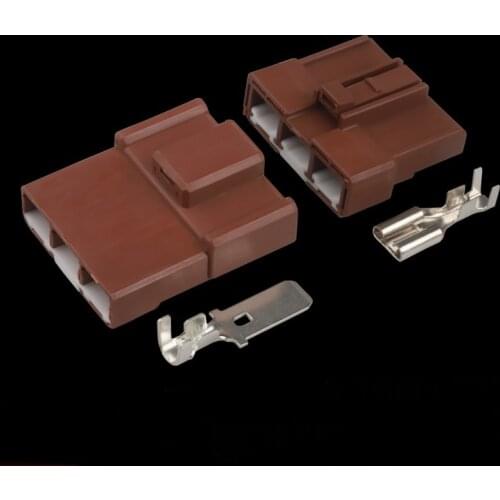 100 sets brown Sumitomo 3 pin way male female 7.8mm HD series electric wire harness auto Connector plug 6098-0208 6098-0210