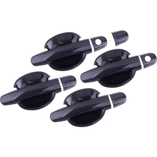 13Pcs/Set Carbon Fiber Style Car Side Door Handle & Bowl Cover Molding Trim Fit For Toyota Corolla 2007-2013 2006 2005 2004 2003