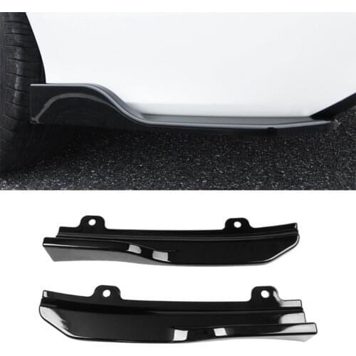 2Pcs Glossy Black Car Rear Bumper Air Spoiler Side Body Trim Wing For Honda Accord 10th X 2018 2019 2020