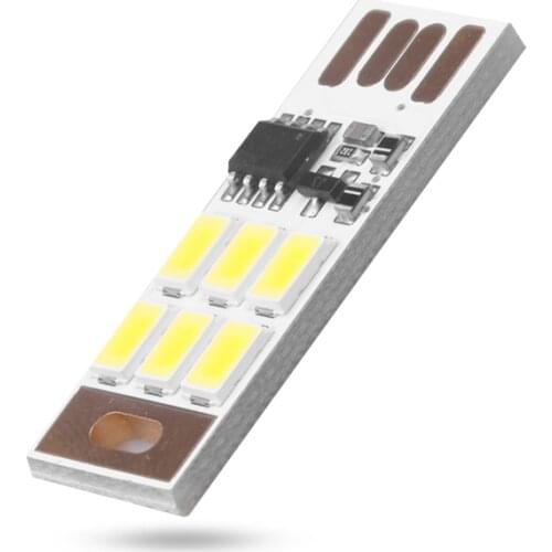 2Pcs USB power supply touch LED bulb book light night light mini pocket card for notebook computer warm/cold white night light