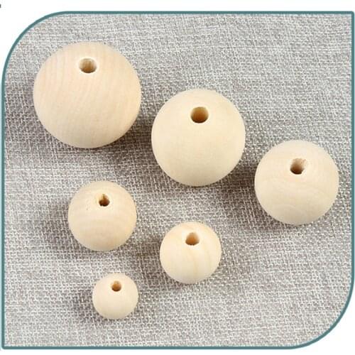 5/4000PCS Wooden bead on string macrame Natural Color Wood Beads Loose Spacer Beads for Jewelry MakDIY 6/14/18/22/40/50mm tassel