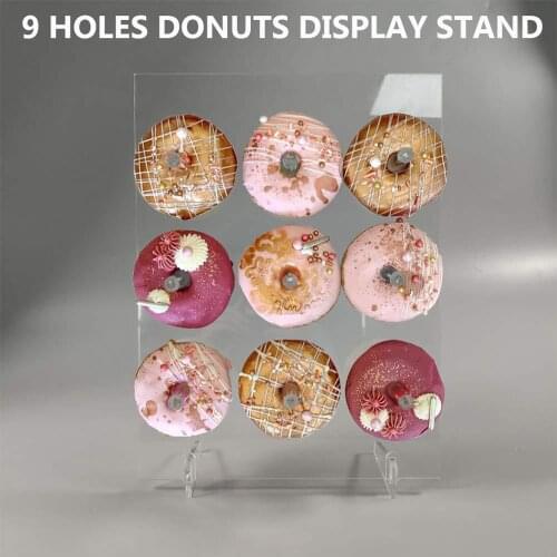 9 Donuts Display Acrylic Stand Wedding Birthday Party Decoration Racks Pastry