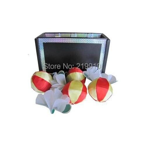 Free shipping Dismantled Secret Box(with six balls, six paperflower) - Stage Magic