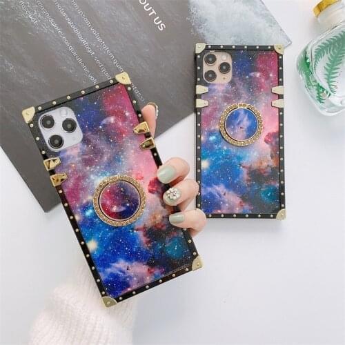 For Samsung S20FE case Luxury Glitter shiny starry sky Square Phone case For Samsung S20 10Plus S21 NOTE10 20UITRA A50 A71 cover