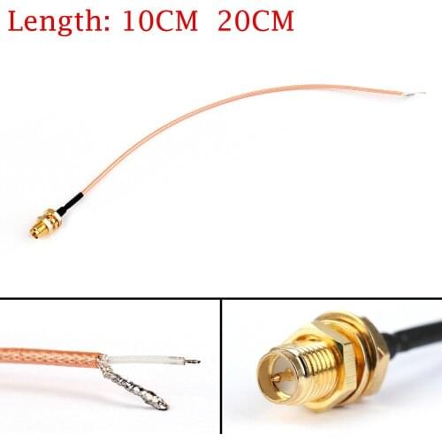 Areyourshop RG178 RP SMA Female To PCB Solder Pigtail Cable For WIFI Wireless LOW LOSS Jack Plug 10cm 20cm Cable