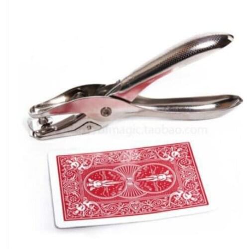 Hole Punch Card + Punch Card Magic Tricks,Stage Magic Props,close Up Magic,Mentalism,Comedy,Magia Toys Joke Classic Gadget