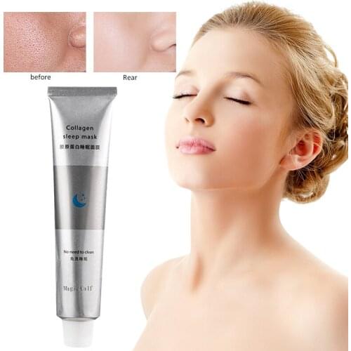 Collagen Sleeping Mask Gelly Wash-free Moisturizing Smearing Type Hydrating Shrinking Pores Mask Cosmetics Makeup TSLM1