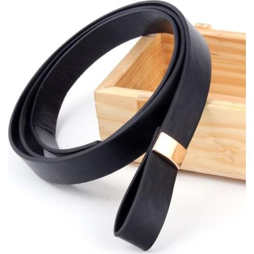 Korean version of the gold buckle belt trend knotted bow decoration dress non-porous candy color female blue belt