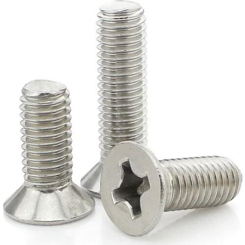 20Pcs M1.4 M1.6 GB819 Phillips Flat Head Electronic Machine Screw Ni-Plated Steel Countersunk Head KM Screws Length 3/4/5/6mm