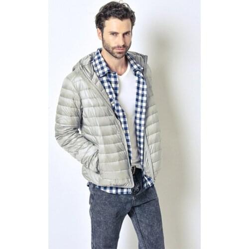 Outdoor Down Jackets Winter Men Breathable Thin and light Warm White duck down Hooded Coats Male Camping Hiking Trekking Jacket