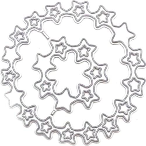 Star Circle Metal Cutting Dies Stencil Scrapbooking DIY Album Stamp Paper Card H58C