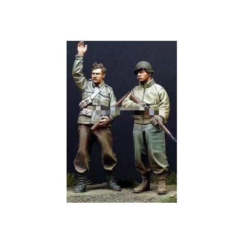 WWII American resin soldier infantry two-person kit model 1:35