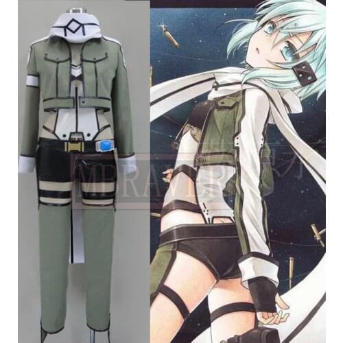 New Sword Art Online Phantom Bullet Asada Shino Cosplay Costume