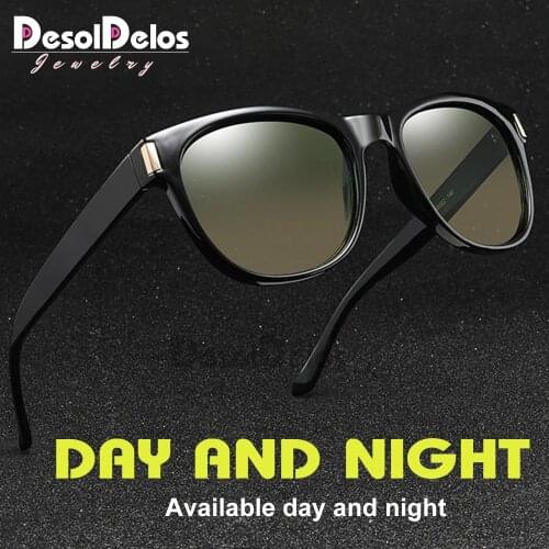 Drivers Day and Night Vision Goggles Sunglasses Men Polarized Driving Glasses Square Anti glare Polarizer Sunglass Gafas
