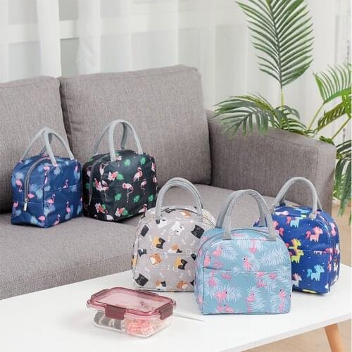 Portable Lunch Bag New Thermal Insulated Lunch Box Tote Cooler Handbag Bento Pouch Dinner Container School Food Storage Bags